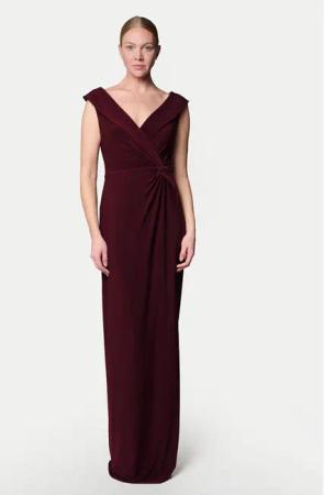 LAUREN RALPH LAUREN Abendkleid 253863940018 Dunkelrot Slim Fit