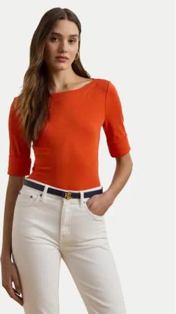 LAUREN RALPH LAUREN Bluse 200654963186 Orange Slim Fit