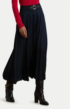 LAUREN RALPH LAUREN Maxirock 200962242001 Dunkelblau Regular Fit