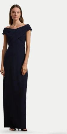 LAUREN RALPH LAUREN Abendkleid 253936391003 Dunkelblau Slim Fit