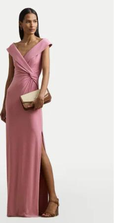 LAUREN RALPH LAUREN Abendkleid 253863940023 Rosa Slim Fit