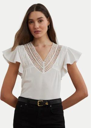 LAUREN RALPH LAUREN Bluse 200963917002 Weiß Relaxed Fit