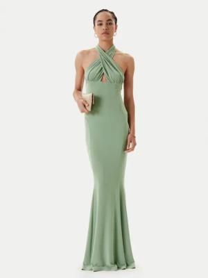 NORMA KAMALI Abendkleid KK1253PLO68835 Grün Slim Fit