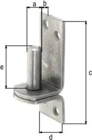 Kloben auf Platte 13x10mm VA GAH