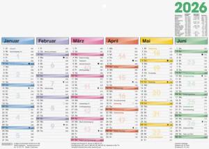BRUNNEN Terminplaner Tafelkalender A4quer Dataline 2026