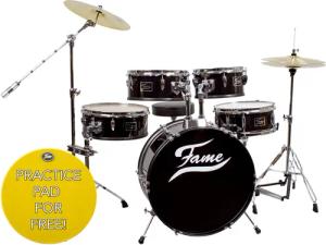 FAME Schlagzeug,Schlagzeug Practice Set Inklusive Cymbals