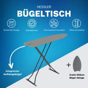 BoGi Bügelbrett Heßler Höhenverstellbares Bügelbrett mit