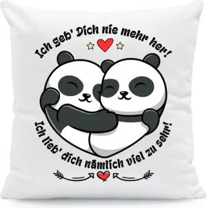 GRAVURZEILE Zierkissen mit Spruch - Ich