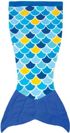 Kinderdecke Cuddle Tails Meerjungfrauendecke WAVE BLUE,