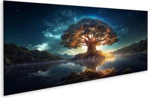 islandburner Leinwandbild Yggdrasil Leuchtender Baum Leben