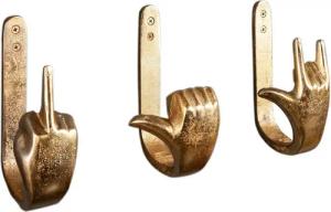 riess-ambiente Wandgarderobe FINGERS gold, Metall ·
