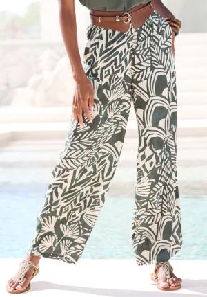 LASCANA Palazzohose mit Alloverprint, Taschen, Wide-Leg,