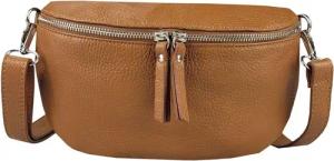 ITALYSHOP24 Bauchtasche Damen Leder Gürteltasche Hüfttasche