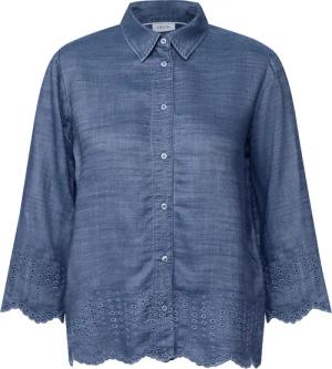 CECIL Langarmbluse Lyocellbluse mit Stickerei