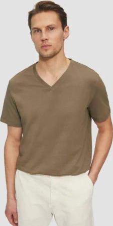 s.Oliver Kurzarmshirt Baumwoll-T-Shirt mit Logo-Print Label-Patch