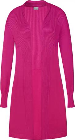ZE-ZE Nordic Longstrickjacke Strickjacke Rubine pink