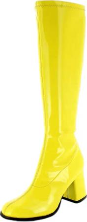 Das Kostümland Gogo Damen Retro Lackstiefel