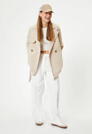 Koton Trenchcoat Regular Mit Bauchgurt