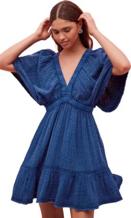 Next Minikleid Strukturiertes Minikleid aus 100