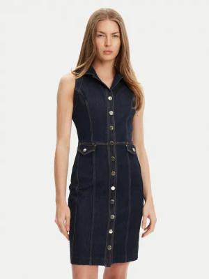 Guess Jeanskleid W5YK24 D5PW1 Dunkelblau Regular Fit