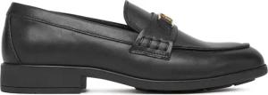 Tommy Hilfiger Slipper Th Logo Leather Loafer FW0FW08705 Schwarz