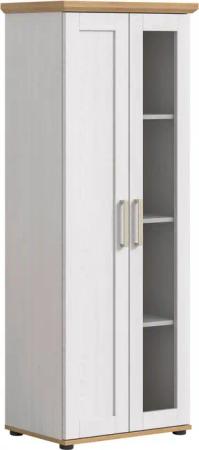 Vitrinenschrank VERONA Lärche Nachbildung Eiche Nachbildung B/H/T: ca. 64x161x37 cm