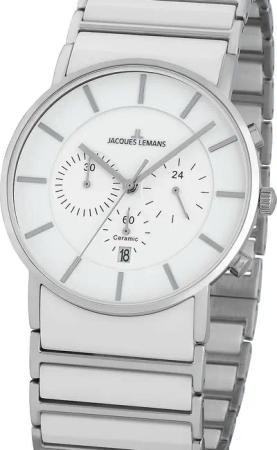 Jacques Lemans 1-1815B York Herrenuhr Chronograph 42mm 5ATM
