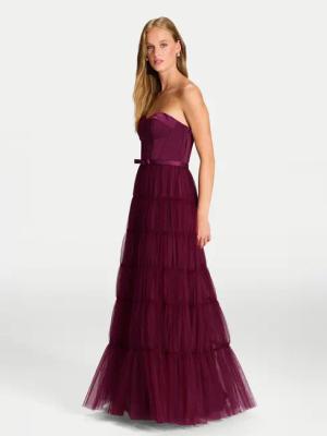 Hey Kyla Abendkleid 5AJ009HK Dunkelrot Regular Fit