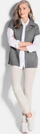 Strickweste - grau / melange - Gr. 25 von Goldner Fashion