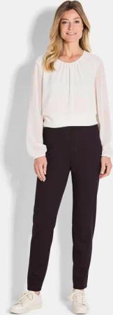 Extra schmale Jerseyhose BELLA mit Schlupfbund - aubergine - Gr. 245 von Goldner Fashion