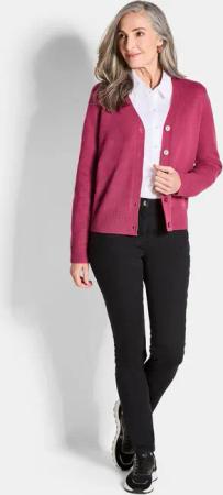 Strickjacke - pink - Gr. 42 von Goldner Fashion