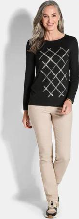 Shirt - schwarz - Gr. 40 von Goldner Fashion