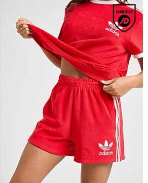 adidas Originals 3-Streifen Towel Shorts - Damen, Red