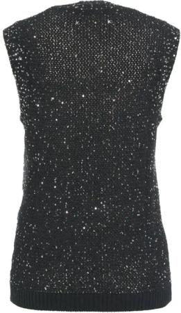 Golden Goose - Sequin Knit Tank Top Black - Größe L - schwarz