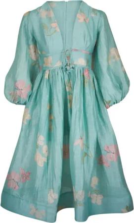 Zimmermann - Floral-Print Dress - Größe 2 - blau