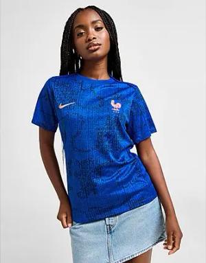 Nike Frankreich WEC 2025 Pre-Match Shirt Damen - Damen, Lyon Blue