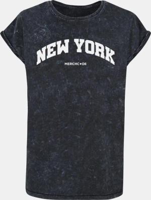 POD Ladies New York Wording - Acid Washed T-Shirt