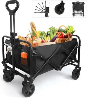 OSTWOLKE Bollerwagen Bollerwagen Faltbar Handwagen, Strandwagen,