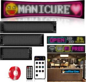 PRIISF Beleuchtetes Fensterbild LED Laufschrift Flexible