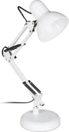 relaxdays Tischleuchte Retro Schreibtischlampe, Weiß