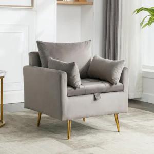 Merax Sessel mit Stauraum und goldenen