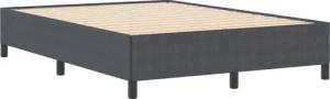 vidaXL Bett Bettgestell Dunkelgrau 140x200 cm