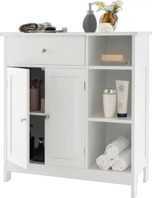 COSTWAY Badkommode mit Schublade & Türen