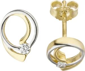 JOBO Paar Ohrstecker, 333 Gold bicolor
