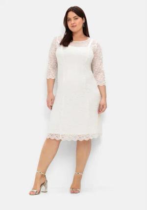 Sheego Spitzenkleid Große Größen mit feinem