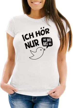 MoonWorks Print-Shirt Damen T-Shirt Ich hör