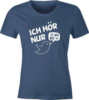 MoonWorks Print-Shirt Damen T-Shirt Ich hör