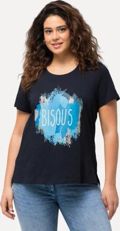 Ulla Popken T-Shirt T-Shirt Bisous Rundhals