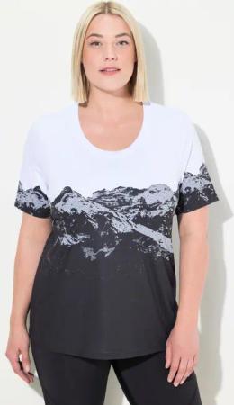 Ulla Popken T-Shirt Funktionsshirt Berge Rundhals