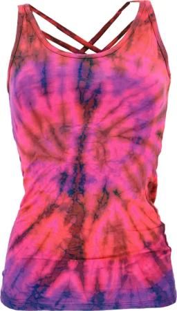 Guru-Shop T-Shirt Sommerliches Batik Yoga Top,